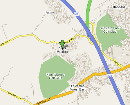 Location of Kirby Muxloe