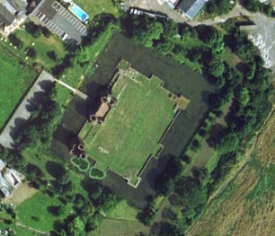 Kirby Muxloe Castle from Google Earth